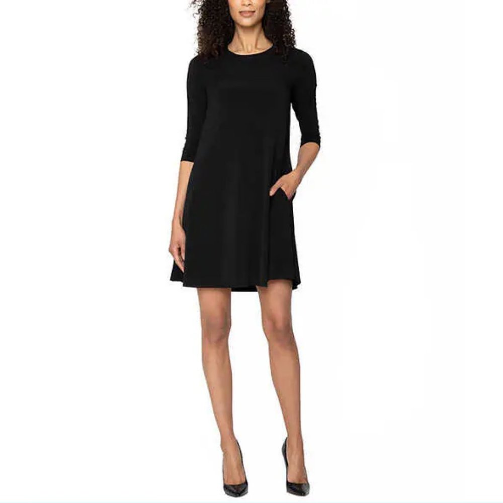 NWT Leota Women's Mini Swing Little Black Dress Nightclub Size 2XL $70 Z939